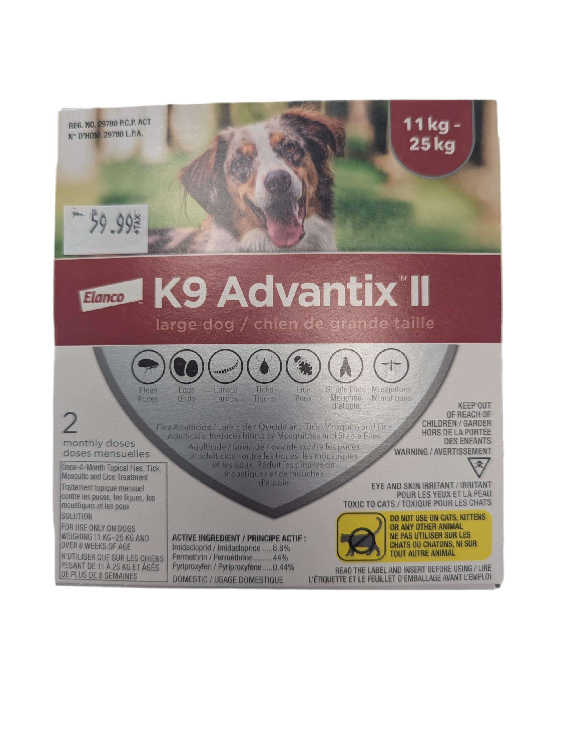 K9 Advantix II Chien de Grande Taille 11kg - 25kg