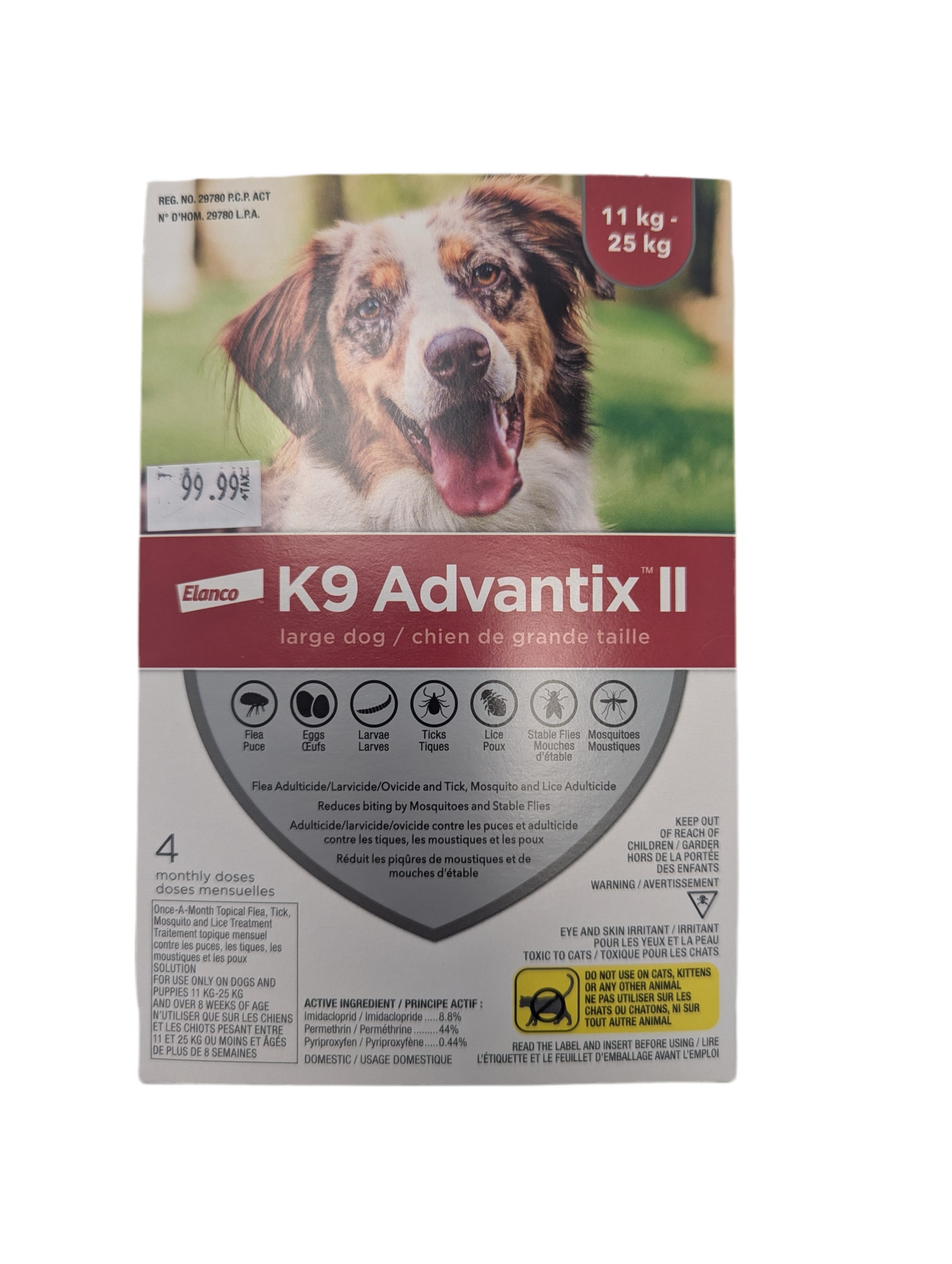 K9 Advantix II Chien de Grande Taille 11kg - 25kg