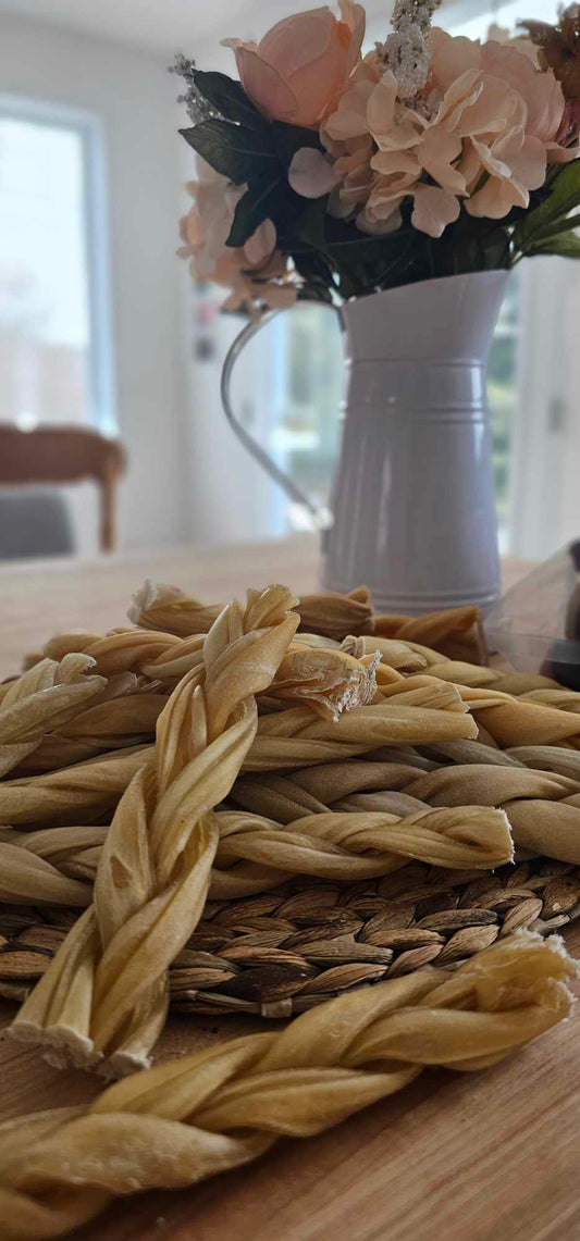 Collagène de boeuf tressé Naturel