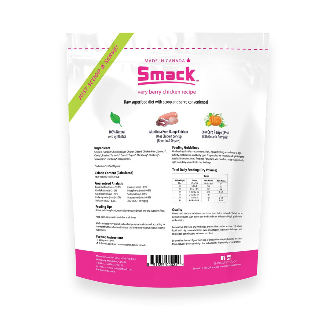 Smack very berry chicken 2.5kg